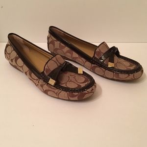 Coach Signature Jacquard Canvas Loafers